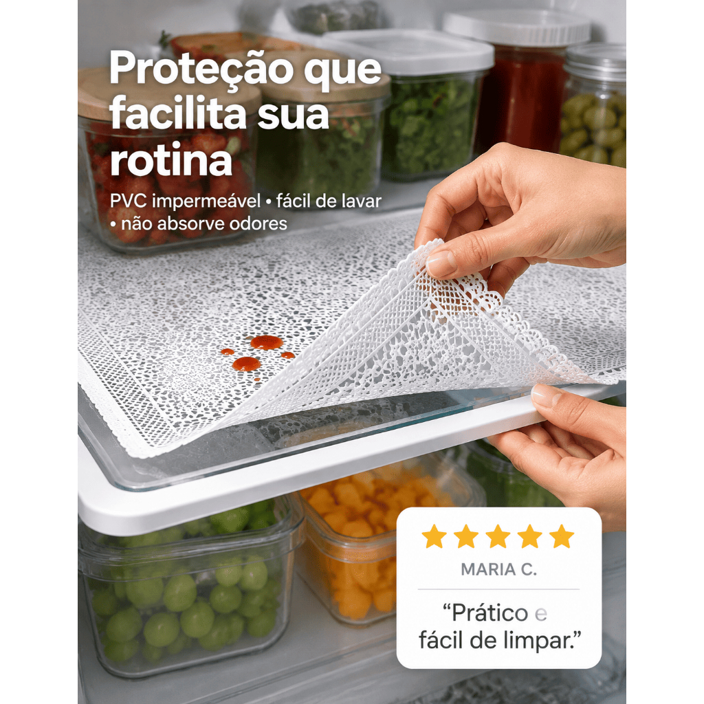 Kit 3 Toalhas De Geladeira Pvc Lavável 53x35 Frost Free