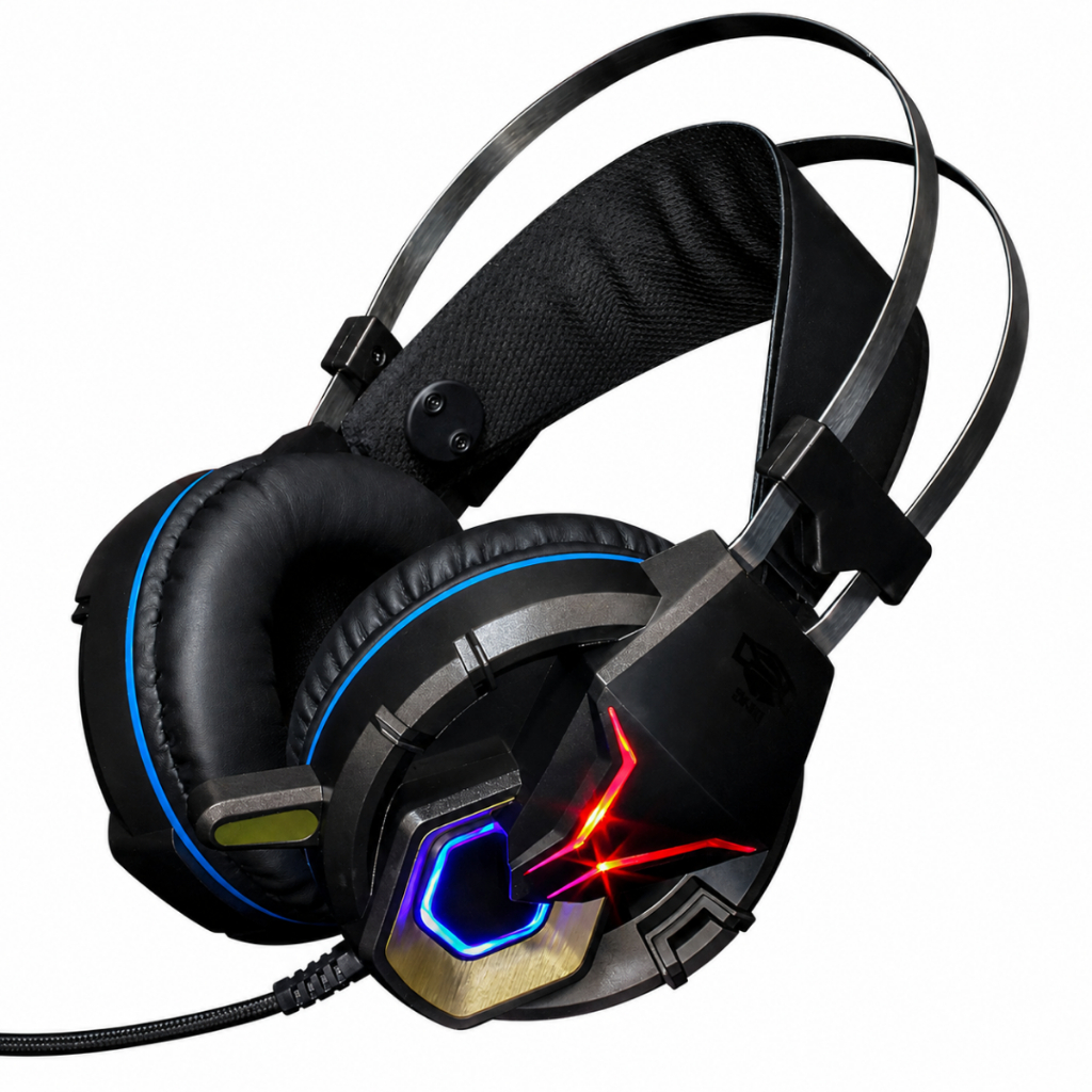 Fone Headset Gamer Headphone P3 C/Led Usb + Adaptador Y P2 Ps5 Ps4 PC Notebook