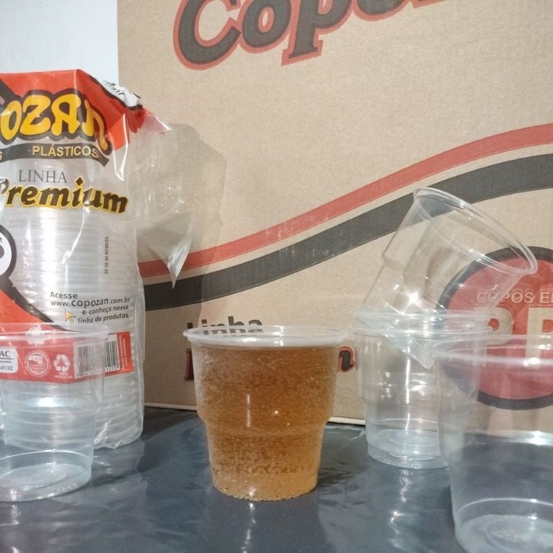 Copo Liso Descartável Premium 200 ml Copozan 1000 Unidades.