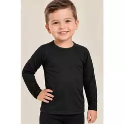 Blusa térmica infantil peluciada segunda pele manga longa unissex freshdry de inverno frio do tamanho 2 ao 16