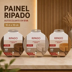 Ripado Linear Eva Carvalho Claro Autocolante 10m Amadeirado Painel Flexibilidade Moderno Sofisticado