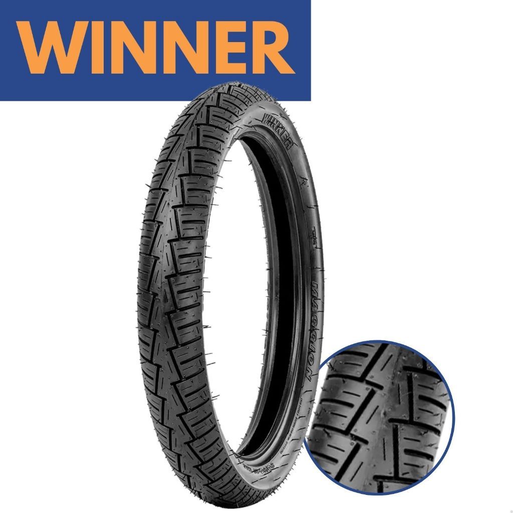 Pneu Moto Traseiro Maggion Aro 18 Winner 90/90-18 57P Sem Câmara