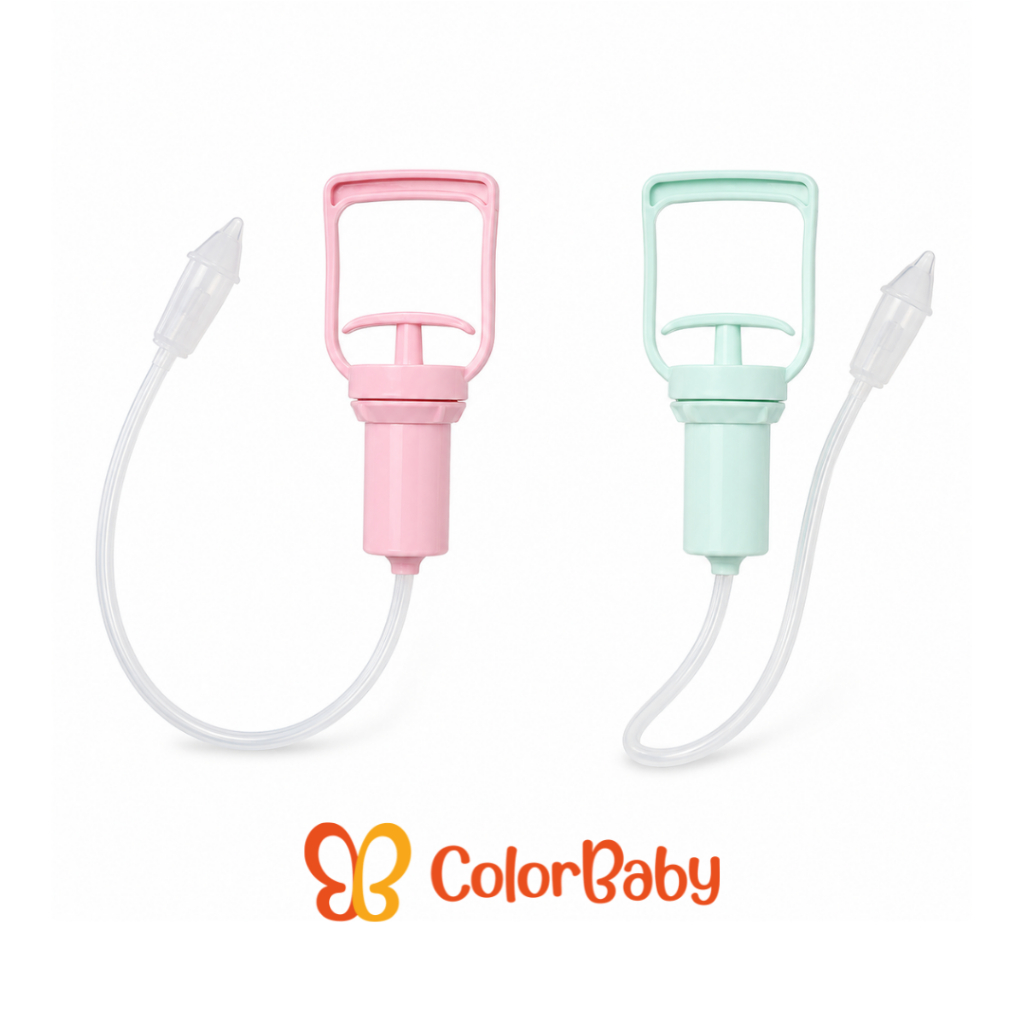 Aspirador Nasal Infantil Manual - com Bomba de Sucção para Bebês e Crianças - ColorBaby