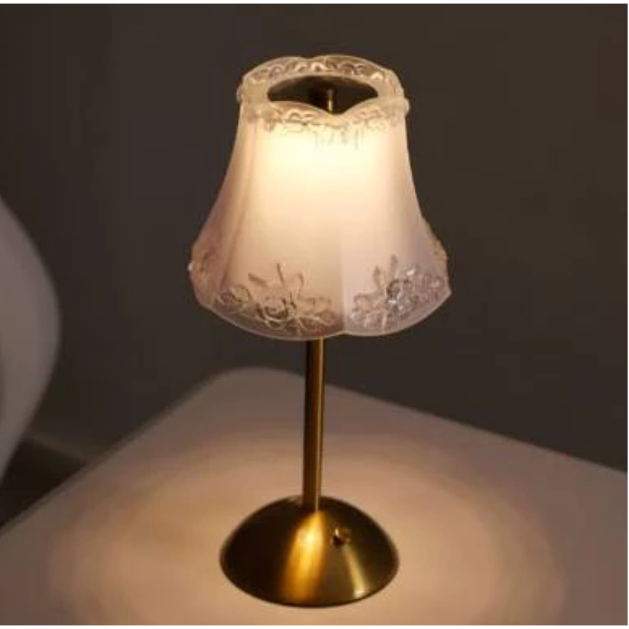 Luminária Abajur de mesa Com 3 cores LED Regulável Recarregável