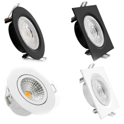 Spot Led Direcionável Preto E Branco 3000K E 6500K Decoração Casa Comércio Variação