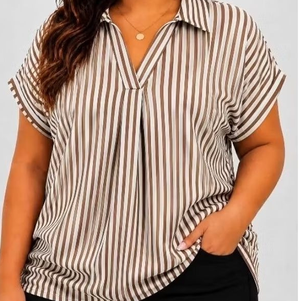 camisa feminina pluszesi en tecido duna jakar com gola linda e versátil  com ótimo caimento