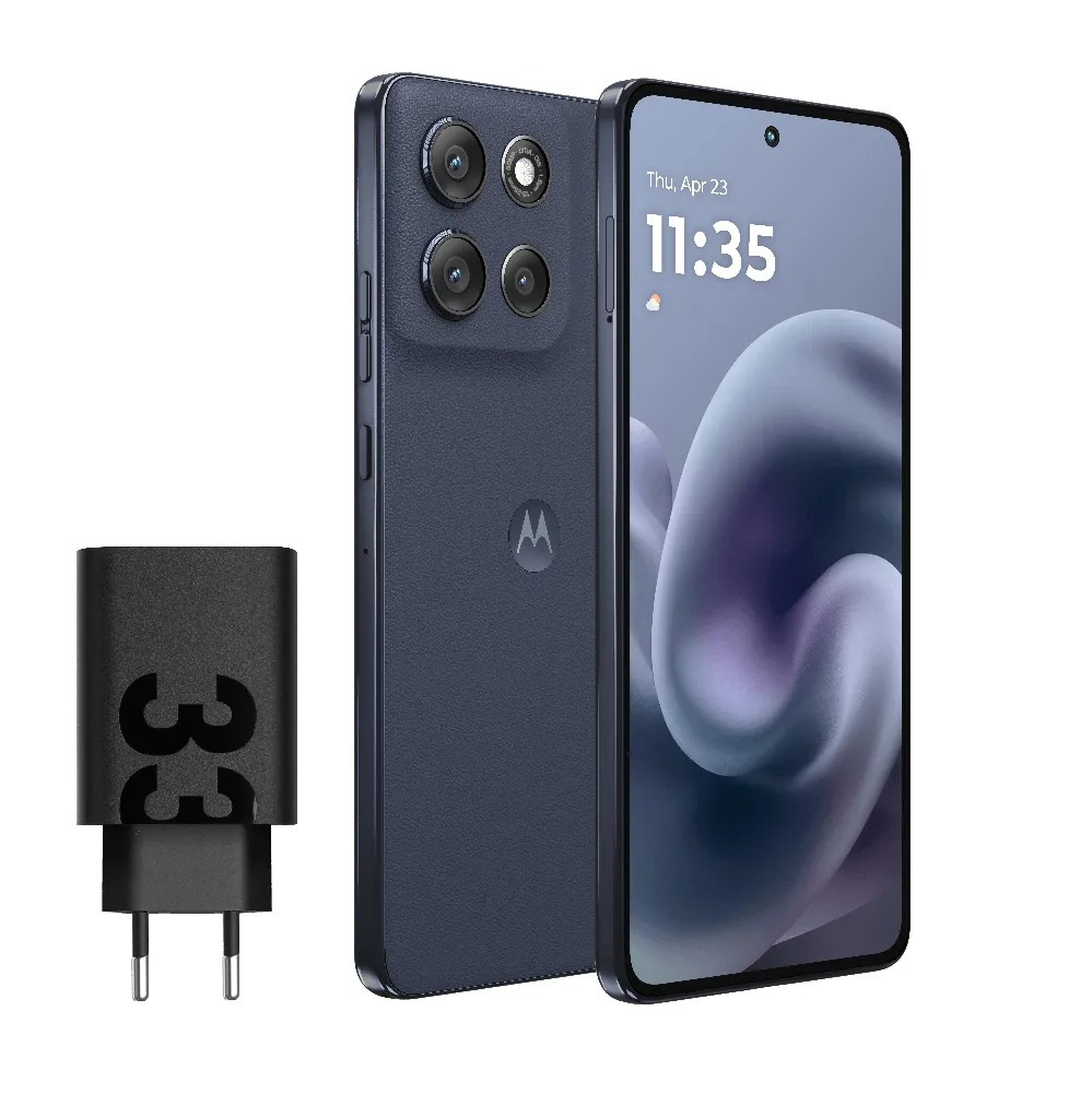 Smartphone Motorola Moto G86 5G 256GB Memória 24GB RAM Tela pOLED 1.5K Câmera 50MP Sony IP68 Com Capinha E Película -