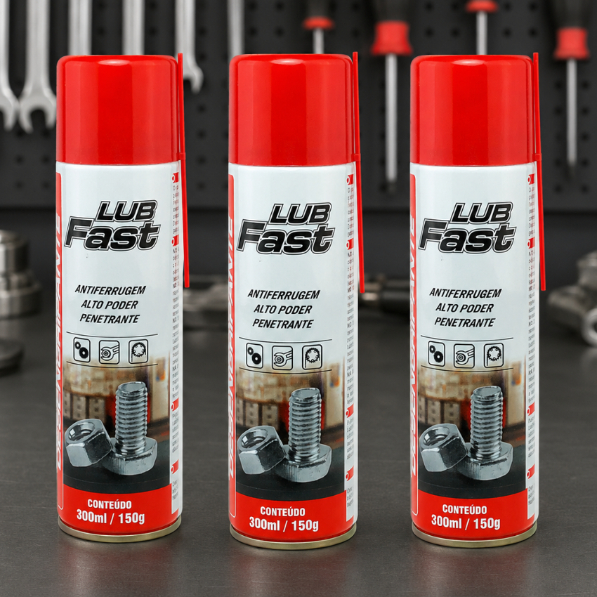 Antiferrugem Desengripante Lubrificante Lubfast Uso Geral Desengripante Trilho Elimina Rangido Protege contra Água