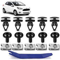 Kit 15 Grampo Presilha Spoiler Dianteiro Compativel com Ford Ka Hatch e Sedan 2015 Até 2021