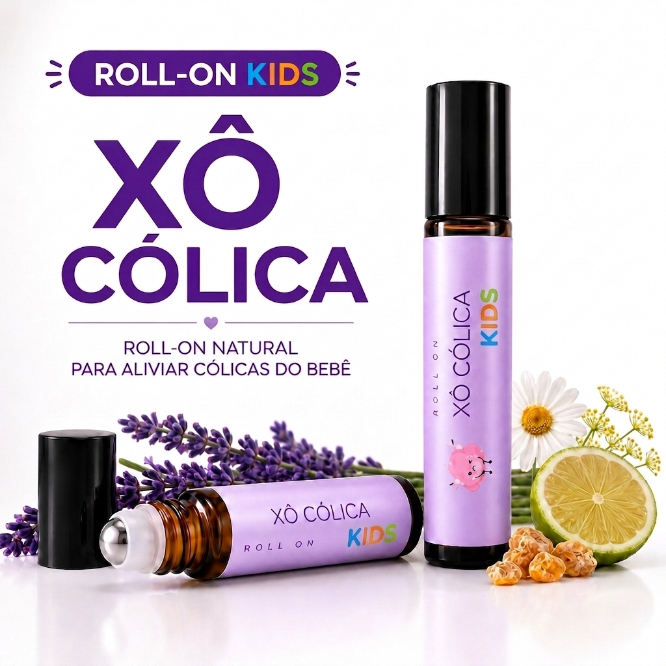 Blend Roll-on Xô Cólica Óleo Essenciais Infantil Crianças Linha Kids 10 mL