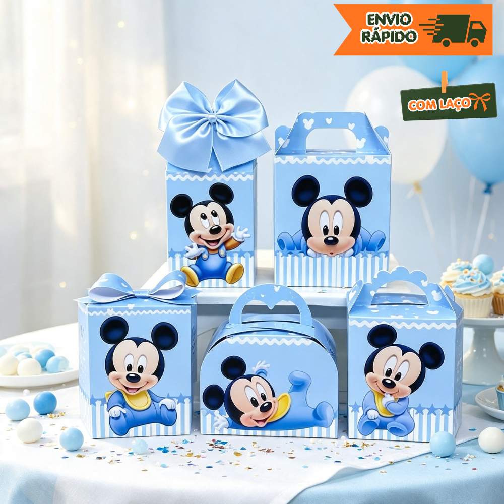 Caixinhas personalizados  lembrancinhas  aniversário  Kit festa Mickey baby