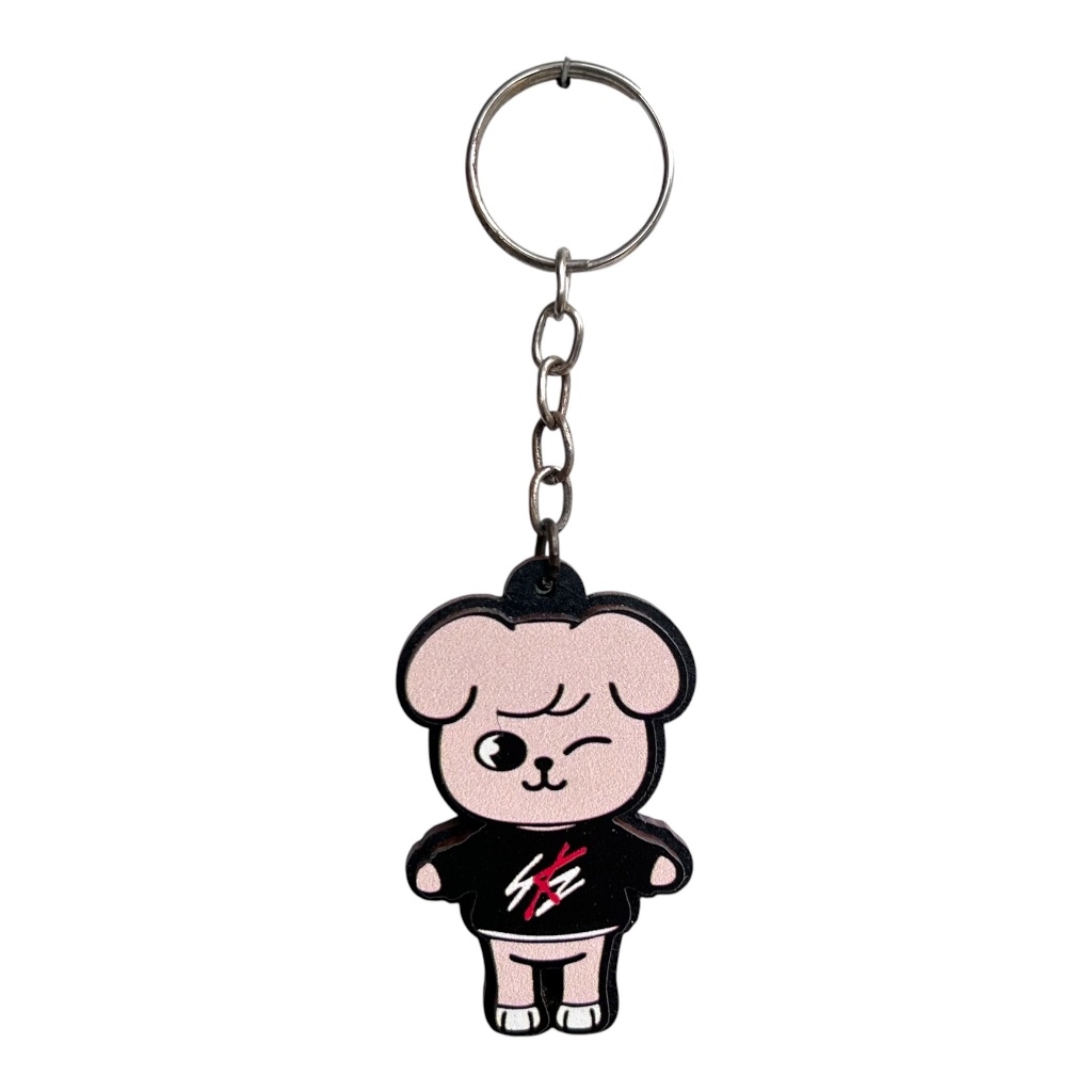 Kit Chaveiros SKZOO Stray Kids em MDF 5cm K-Pop Colecionável Wolf Chan Leebit Dwaekki Jiniret — imagem 2 de 2