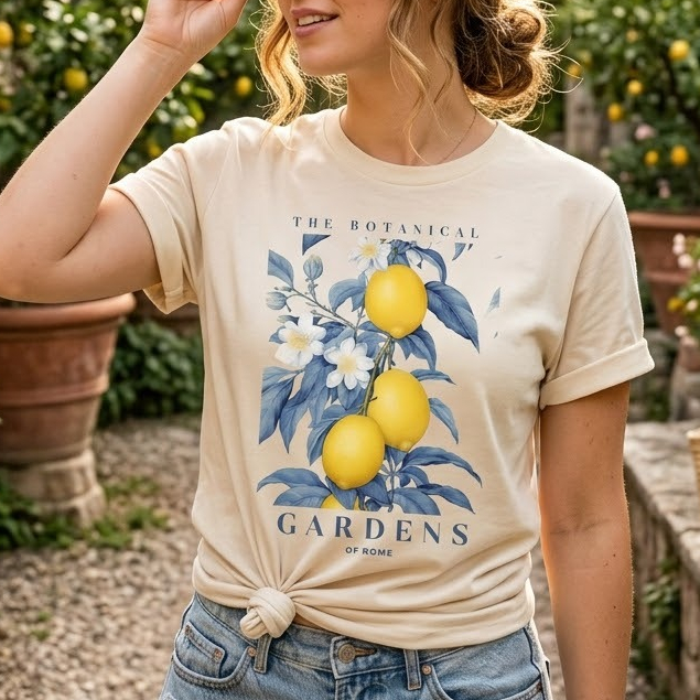 Camiseta Feminina Estampa Fresh Limao Tendência Leve 100% Algodão Confortável