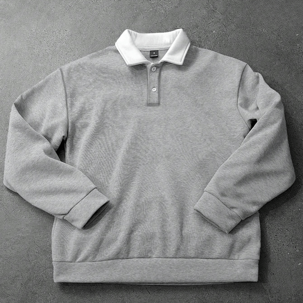Moletom Masculino Manga Longa Gola Polo Streetwear Forrado