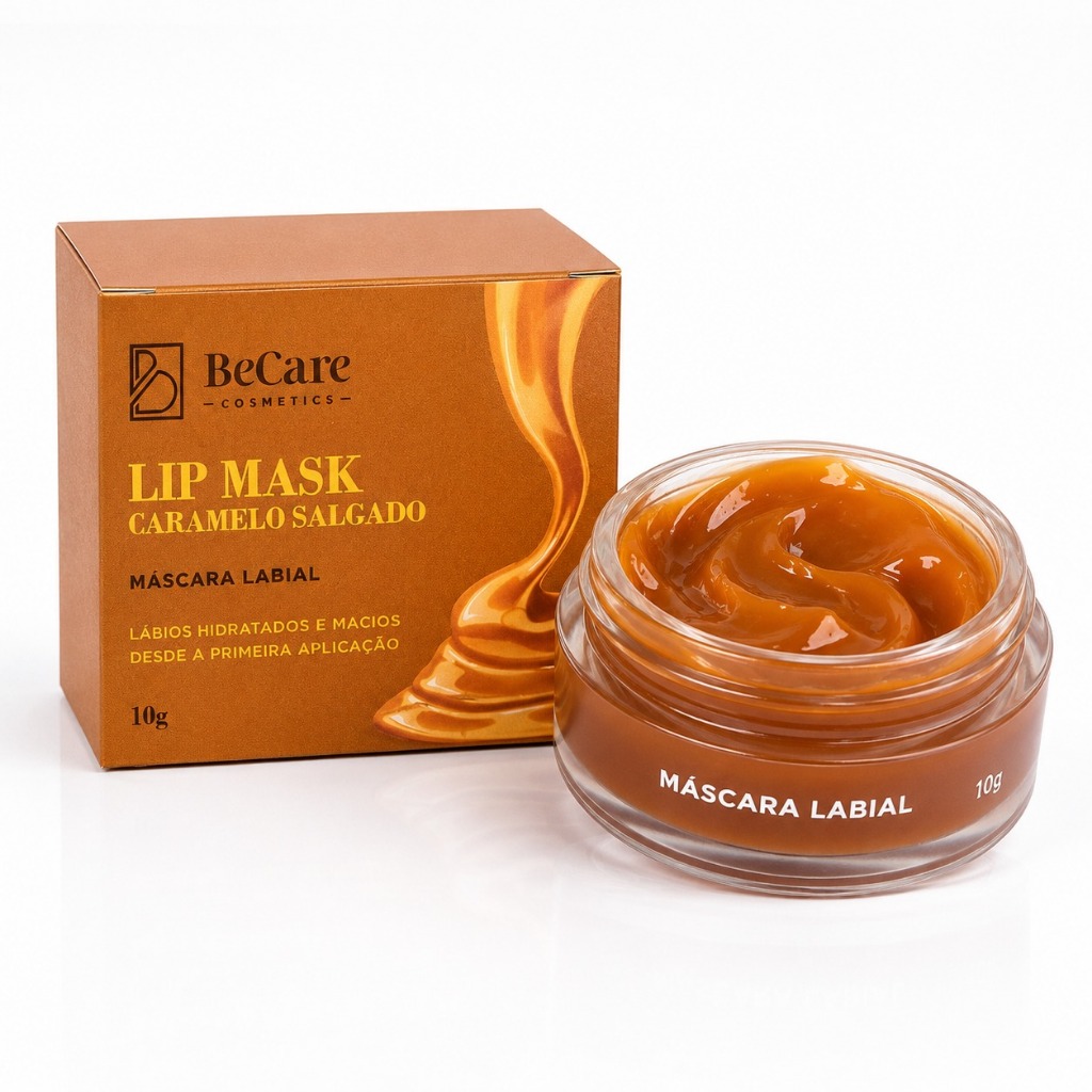 Máscara Labial Hidratante Lip Mask Caramelo Salgado Be Care Cosmetics Hydra Gloss