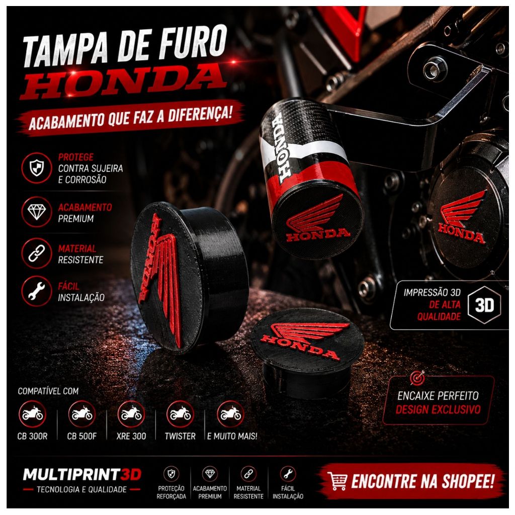 Tampa Para Slider Mata Cachorro Moto Kit 02 Peças Personalizada