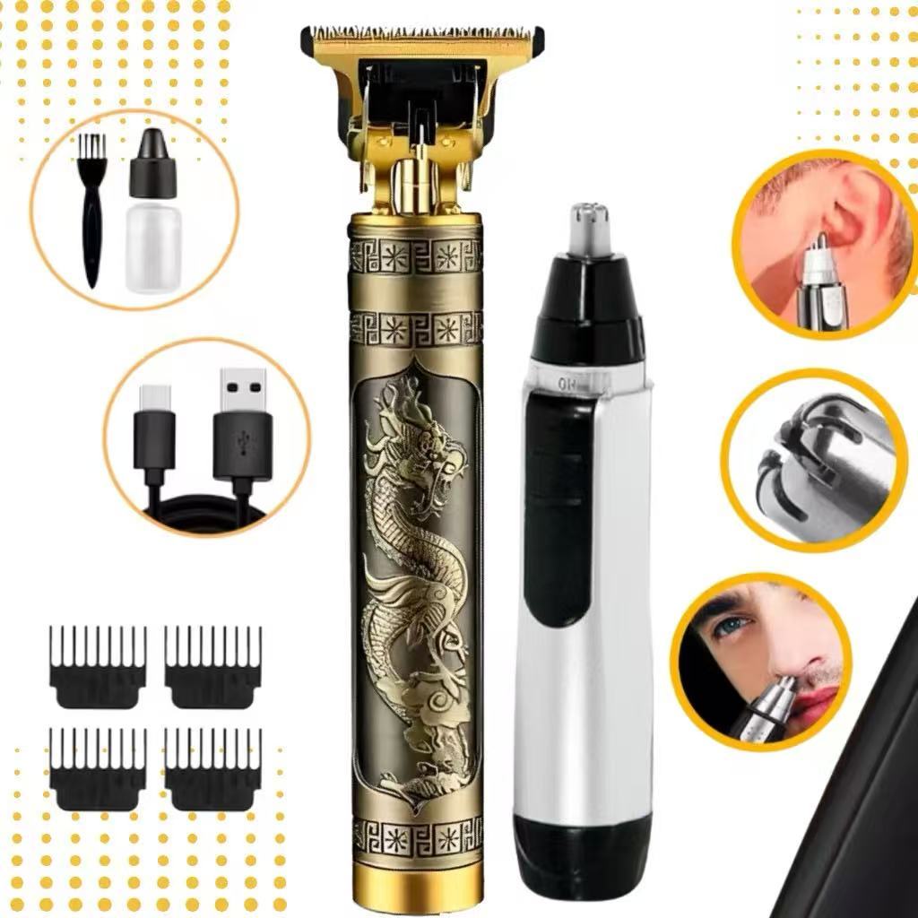 cuidados masculinos - Barbeador e aparador de pelos Maquina cortar cabelo dragão