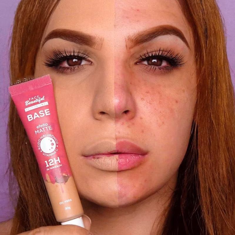 Base com Efeito Matte Cobertura Média Alta Face Beautiful 25g — imagem 2 de 2