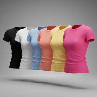 Blusa Canelada Feminina Ribana Básica Casual Estilosa Tendência