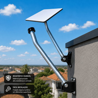 Suporte Antena Starlink Mini 4 Geração 360 Graus Externo Fixação Parafusos Inclusos