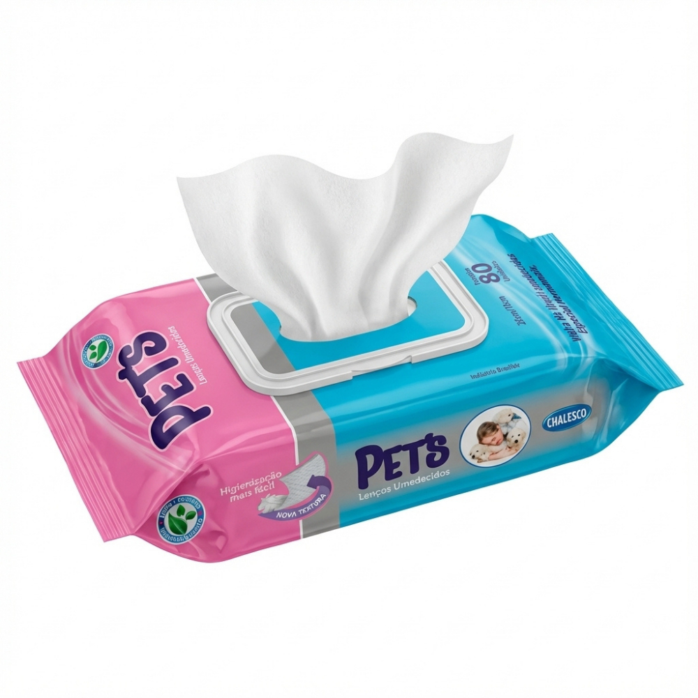 Lenços Umedecidos Pet´s Chalesco C/80 Toalhas