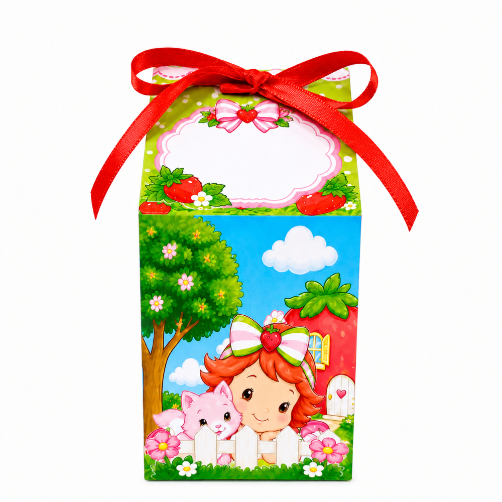 Caixinhas Personalizadas Moranguinho Cute | Caixa Milk | Lembrancinhas Aniversário | Fazemos Todos os Temas