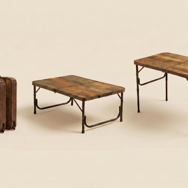 Mesa Maleta Dobrável Portátil 90x60cm MDF Alumínio 3.4kg BASK Camping Piquenique Praia Pesca Acampamento