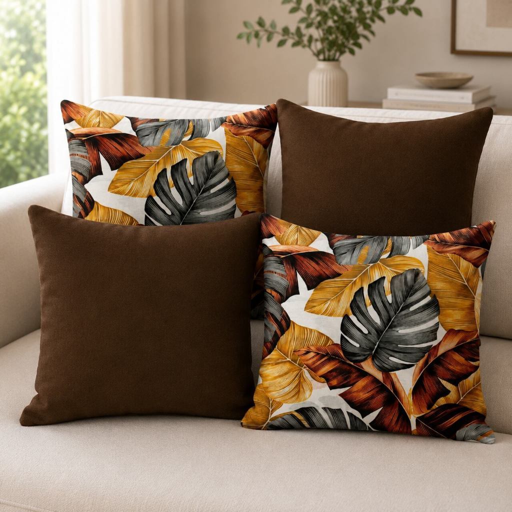 Kit 04 Capas Decorativas 45x45cm com Ziper - Envio em 24h