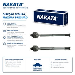 Par Barra Axial de direção Ford Focus 2009 até 2019 Nakata