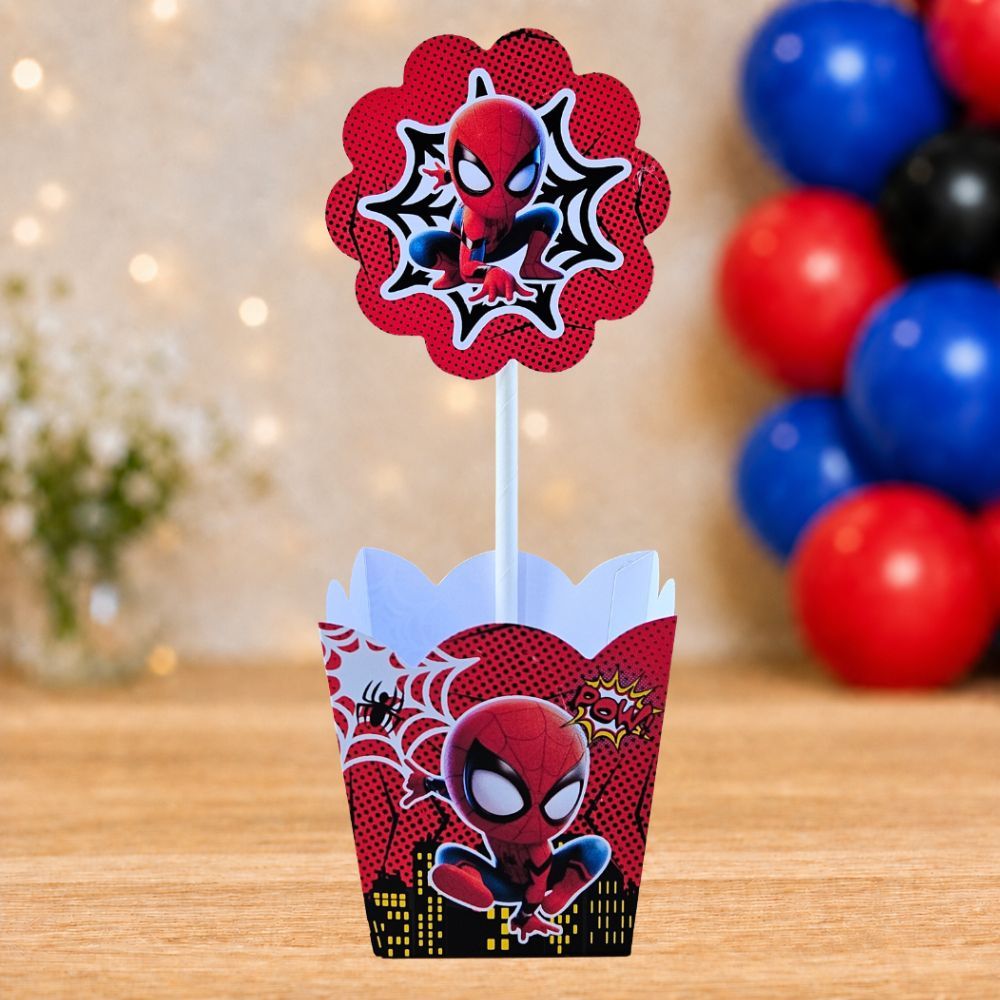 10 a 30 Centro de mesa PEGUE E MONTE - Tema Homem Aranha Cute - Aniversário - lembrancinhas - festas