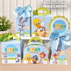 Kit Personalizados BABY LOONEY TUNES MENINO / (PEGUE E MONTE) / Lembrancinha para Aniversário