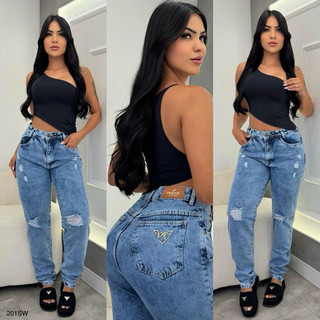 Calça Mom Destroyd Jeans Pimenta Original modelos variados