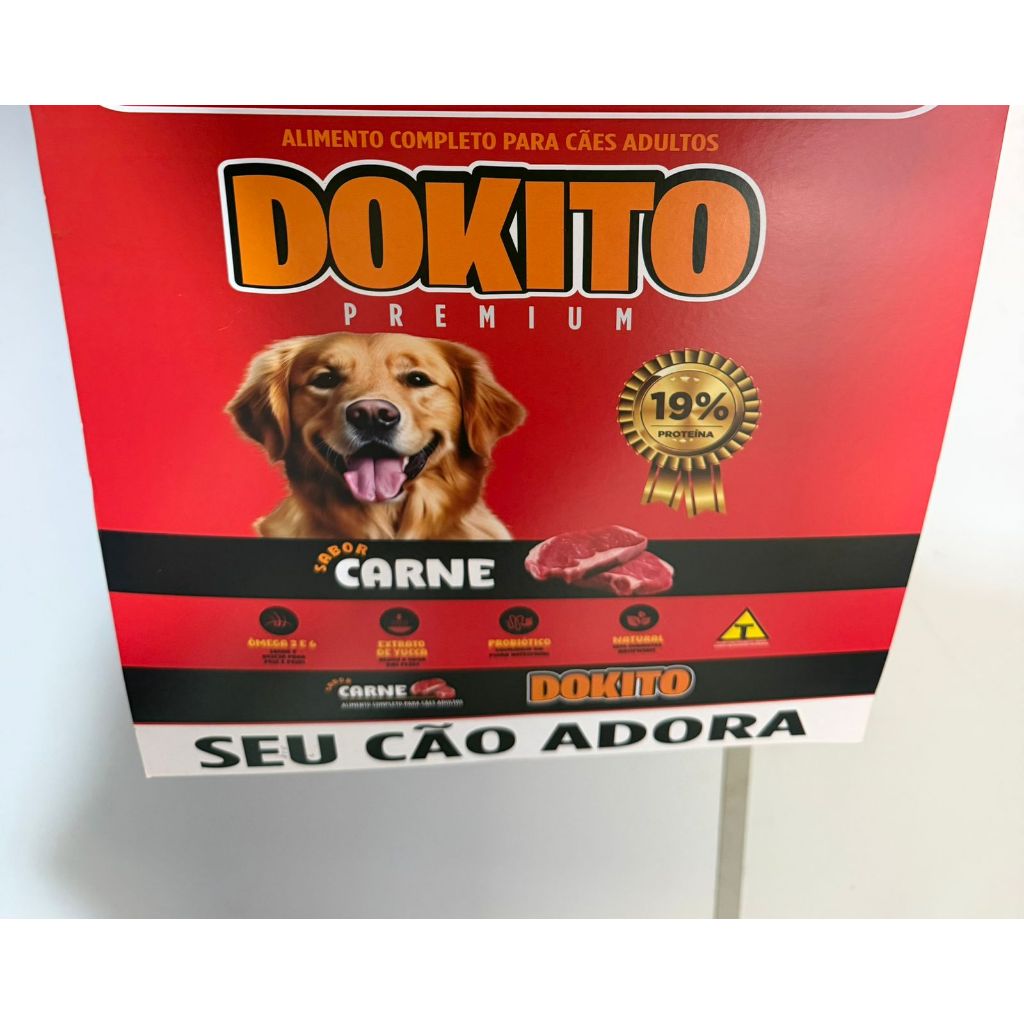 Ração Dokito Cão Adulto Carne 2kg - Alimentação Completa Para Cachorro