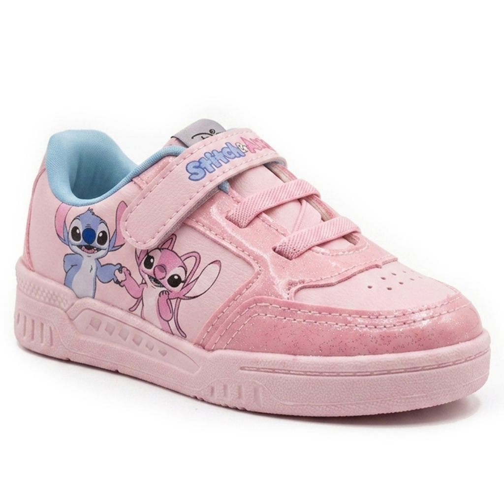 Tênis Infantil Menina Stitch e Angel Disney Oficial Calce Fácil Confortável Casual 11.167i