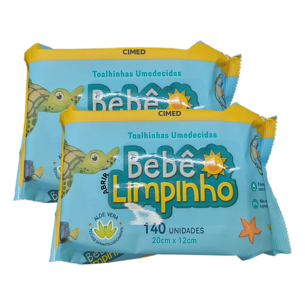 kit 280 Toalhas Umedecidas Bebê Limpinho