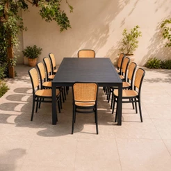 Kit 10 Cadeiras Roma em Polipropileno para Sala de Jantar e Cozinha Design Moderno Preta Suporta até 120kg