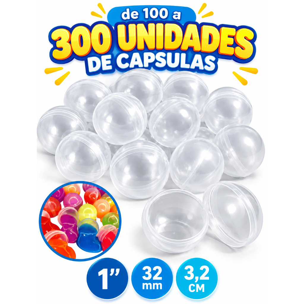 Capsula 1 Polegada Vazias Para Brinquedos Kit Festa Lembrancinha Personalizar Aiversario Prenda