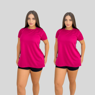 Kit 2 Blusas Academia Feminina Tapa Bumbum Treino Fitness Corrida