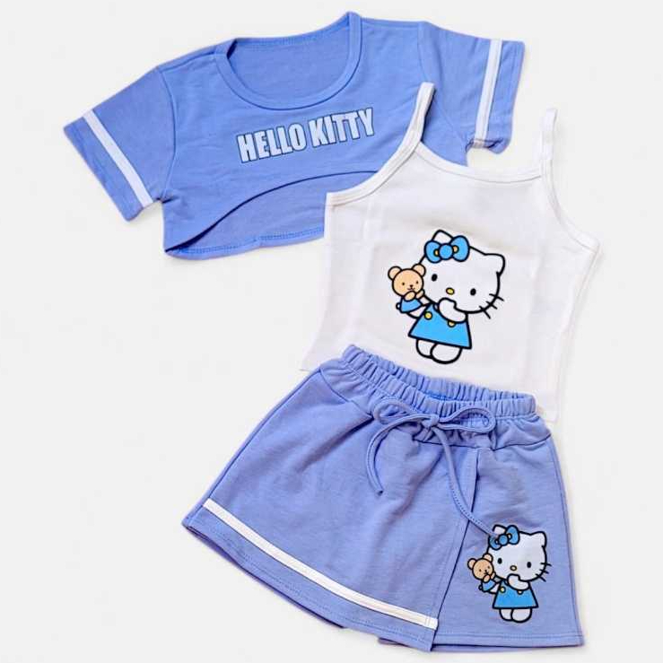 Conjunto Infantil Menina - saia short - moda verao