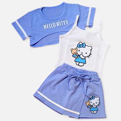 Conjunto Infantil Menina - saia short - moda verao
