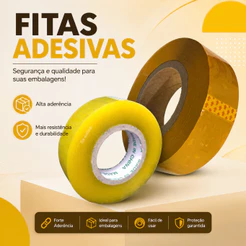 Fitas Marrom ou Transparente 1-2-3-4-5 UNIDADES Durex Adesiva 500m Larga Resistente Papelaria Caixas