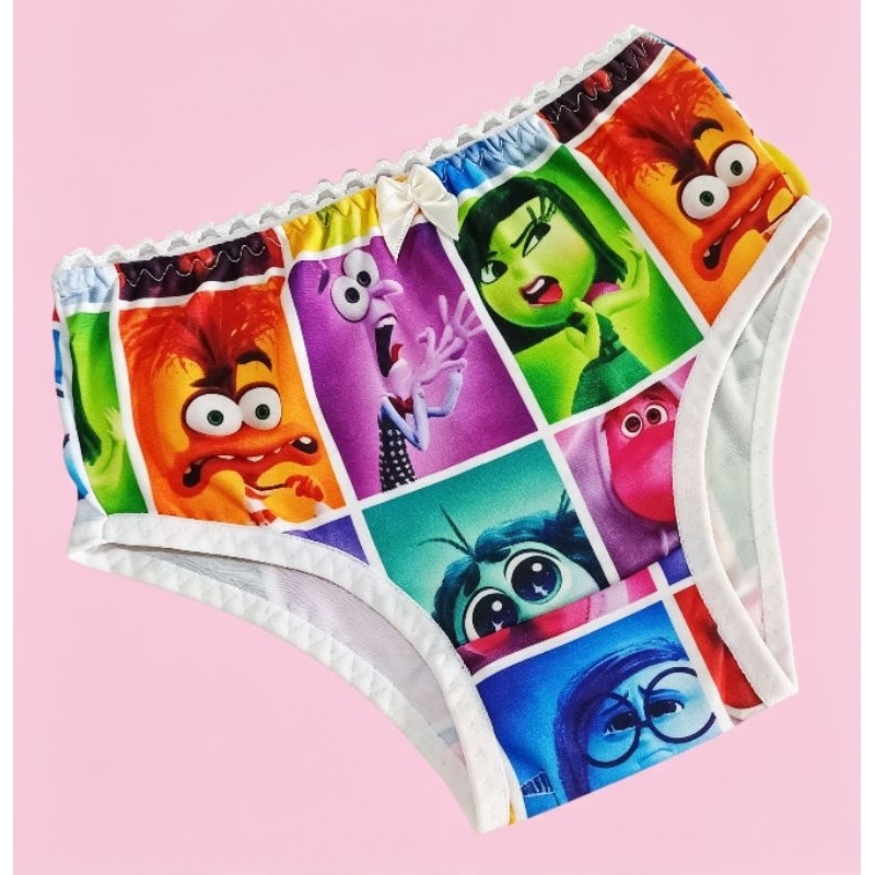 Kit 5 Calcinhas Infantis Meninas forro 100% algodão Estampas aleatórias Confortável