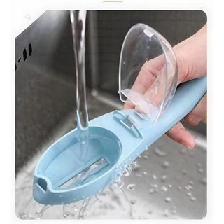 Escamador Raspador De Peixe Em Formato Peixe Com Coletor De Escamas Tampa Plástica Utensílios De Cozinha