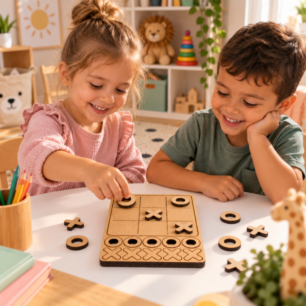 Kit Jogo da Velha MDF Brinquedo Infantil 10/20/30/50 und