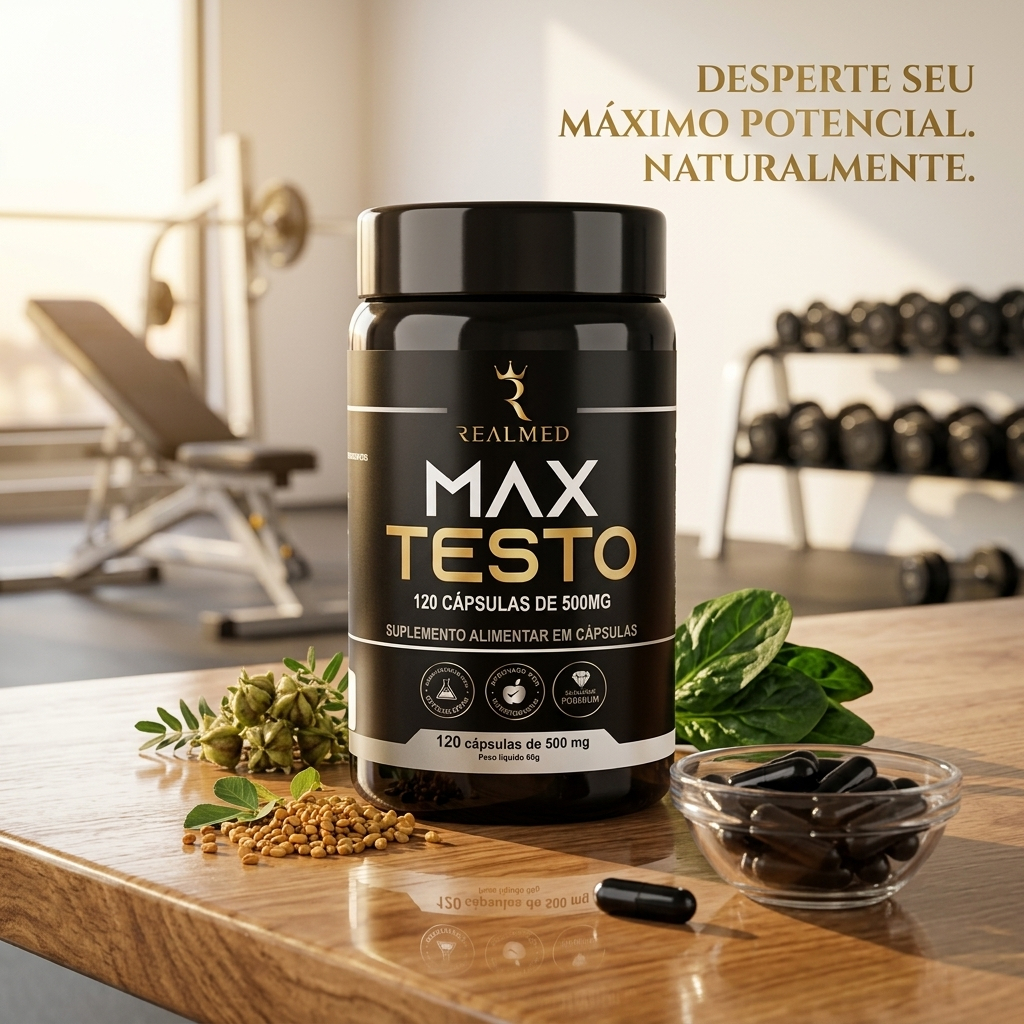 Max Testo Alta Performance 120 Cápsulas 500mg + Energia e Vigor — imagem 2 de 2