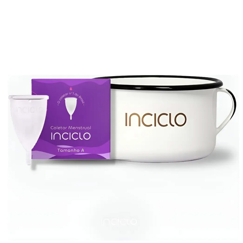Coletor Menstrual Inciclo + Panelinha Inciclo Silicone Medicinal Hipoalergênico Macio Anatômico