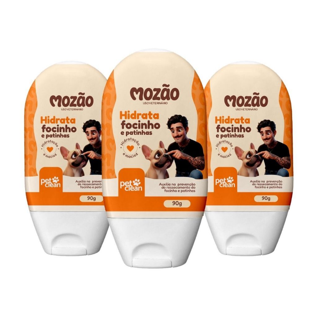 Hidratante Focinho E Patinhas Mozão 90g Lucas Lucco 1,2,3 e 4 Unidades Hidratação E Maciez