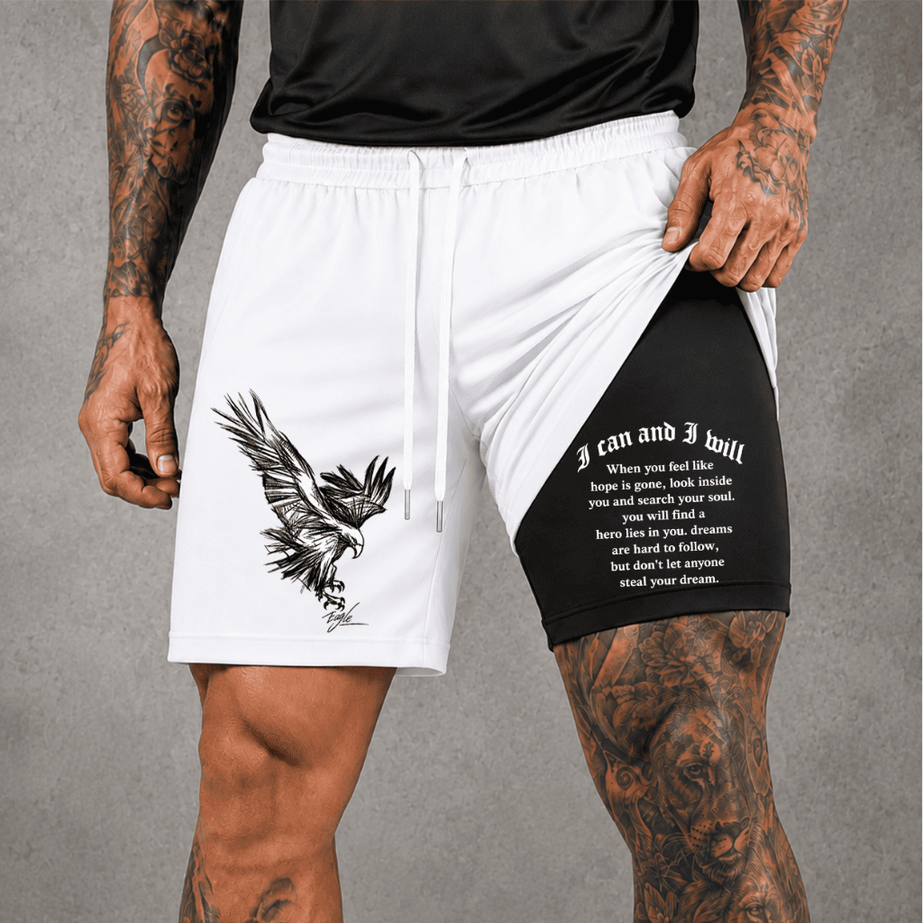 Short Masculino Bermuda 2 em 1 Compressão Dry Fit Respirável Leve Zero Transparência Plus Size Casual Verão Academia