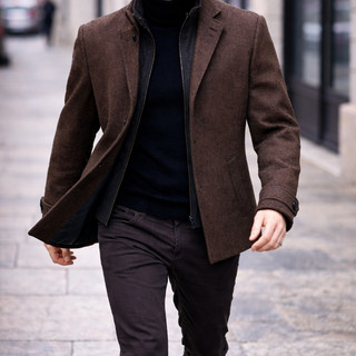 Sobretudo  blazer duplo Masculino Social Premium Slim Fit Elegante Inverno