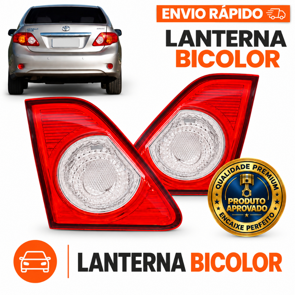 Lanterna Traseira Toyota Corolla 2009 2010 2011 Tampa Re Rosa